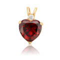 34224 Xuping золото дизайн одежды медные украшения в форме сердца дизайн драгоценный камень кулон для женщин